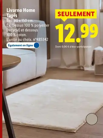 Lidl Livarno home tapis offre