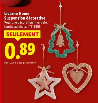 Lidl Livarno home suspension décorative offre