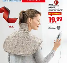 Lidl Sanitas coussin cervical chauffant offre