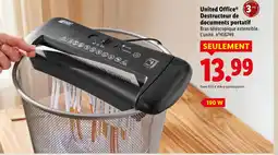 Lidl United office destructeur de documents portatif offre