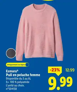 Lidl Esmara pull en peluche femme offre