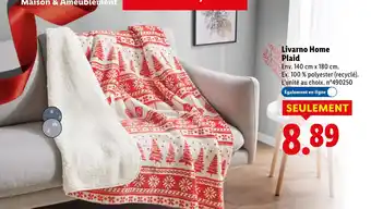 Lidl Livarno home plaid offre