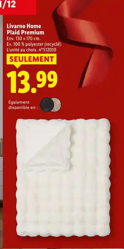 Lidl Livarno home plaid premium offre
