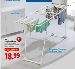 Lidl W5 étendoir à linge offre