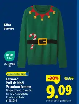 Lidl Esmara pull de noël premium femme offre