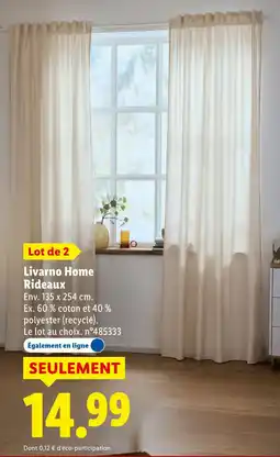 Lidl Livarno home rideaux offre