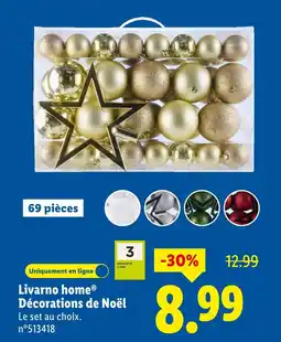 Lidl Livarno home décorations de noël offre