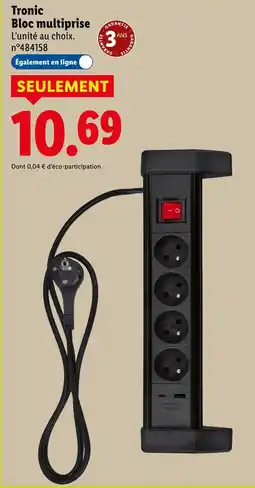 Lidl Tronic bloc multiprise offre