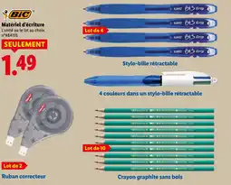 Lidl Bic matériel d’écriture offre
