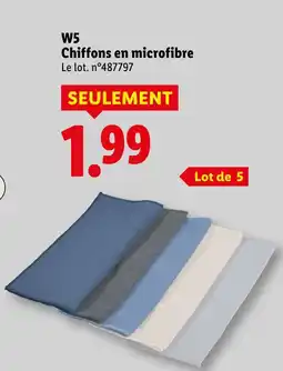 Lidl W5 chiffons en microfibre offre