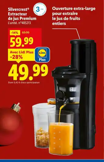 Lidl Silvercrest extracteur de jus premium offre