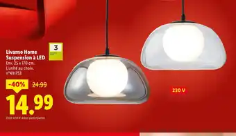 Lidl Livarno home suspension à led offre