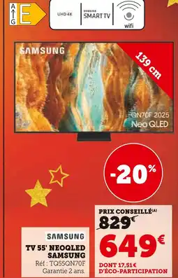 Super U Samsung tv 55' neoqled offre
