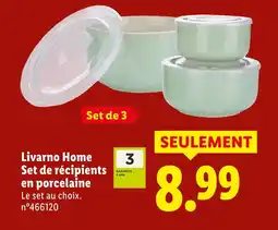 Lidl Livarno home set de récipients en porcelaine offre