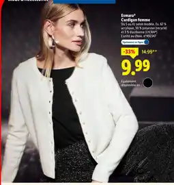 Lidl Esmara cardigan femme offre