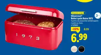 Lidl Silver crest boîte à pain retro 1973 offre