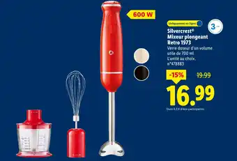 Lidl Silvercrest mixeur plongeant retro 1973 offre