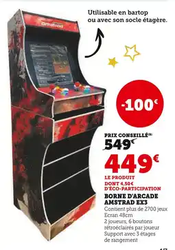 Super U Amstrad borne d'arcade ex3 offre
