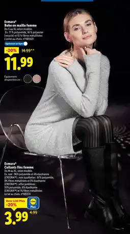 Lidl Esmara robe en maille femme offre