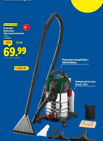 Lidl Parkside aspirateur injecteur/extracteur offre