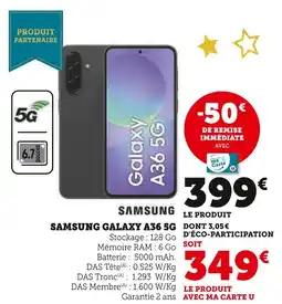 Super U Samsung galaxy a36 5g offre