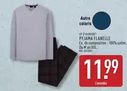 ALDI UP 2 FASHION Pyjama flanelle offre