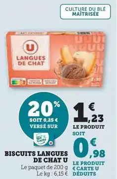 Hyper U U - biscuits langues de chat offre