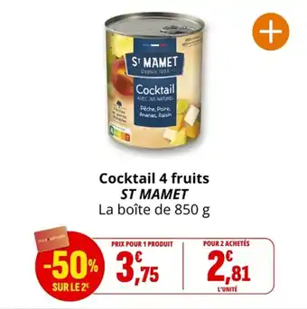 Coccinelle Supermarché Cocktail 4 fruits st mamet offre