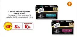Coccinelle Supermarché Capsule de café expresso carte noire offre