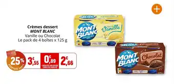 Coccinelle Supermarché Crèmes dessert mont blanc offre