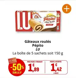Coccinelle Supermarché Gâteaux roulés pépito lu offre