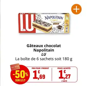 Coccinelle Supermarché Gâteaux chocolat napolitain lu offre