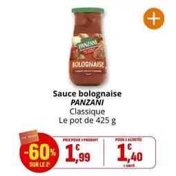 Coccinelle Supermarché Sauce bolognaise panzani offre