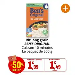 Coccinelle Supermarché Riz long grain ben's original offre