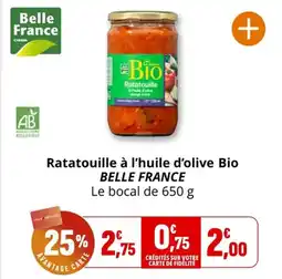 Coccinelle Supermarché Ratatouille à l'huile d'olive bio belle france offre