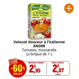 Coccinelle Supermarché Velouté douceur à l'italienne knorr offre