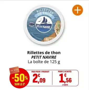 Coccinelle Supermarché Rillettes de thon petit navire offre