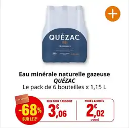 Coccinelle Supermarché Eau minérale naturelle gazeuse quézac offre