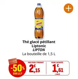 Coccinelle Supermarché Thé glacé pétillant liptonic lipton offre