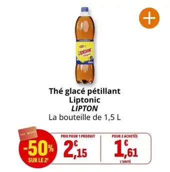 Coccinelle Supermarché Thé glacé pétillant liptonic lipton offre