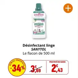 Coccinelle Supermarché Désinfectant linge sanytol offre