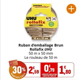Coccinelle Supermarché Ruban d'emballage brun rollafix uhu offre