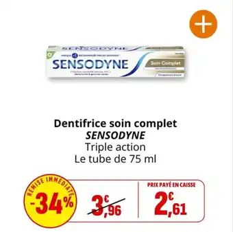 Coccinelle Supermarché Dentifrice soin complet sensodyne offre