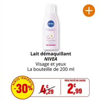 Coccinelle Supermarché Lait démaquillant nivea offre