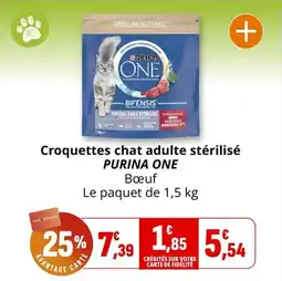 Coccinelle Supermarché Croquettes chat adulte stérilisé purina one offre