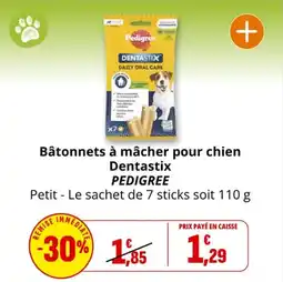 Coccinelle Supermarché Bâtonnets à mâcher pour chien dentastix pedigree offre