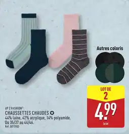 ALDI UP 2 FASHION Chaussettes chaudes offre