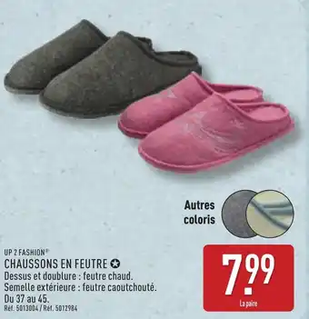ALDI UP 2 FASHION Chaussons en feutre offre