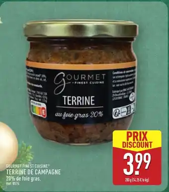 ALDI GOURMET FINEST CUISINE Terrine de campagne offre