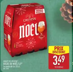 ALDI ABBAYE DE CRESPIN Bière de noël offre